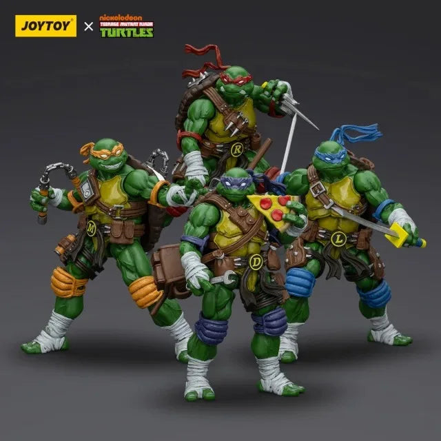 Action Figures TMNT – Michelangelo, Donatello, Raphael e Leonardo (JOY TOY)