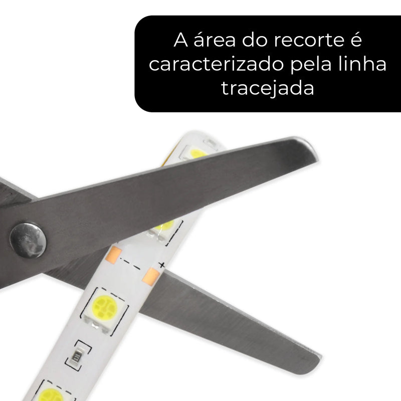Fita LED RGB 5050 – 5 Metros com Controle e Fonte | À Prova d'Água – IP65 | Bivolt