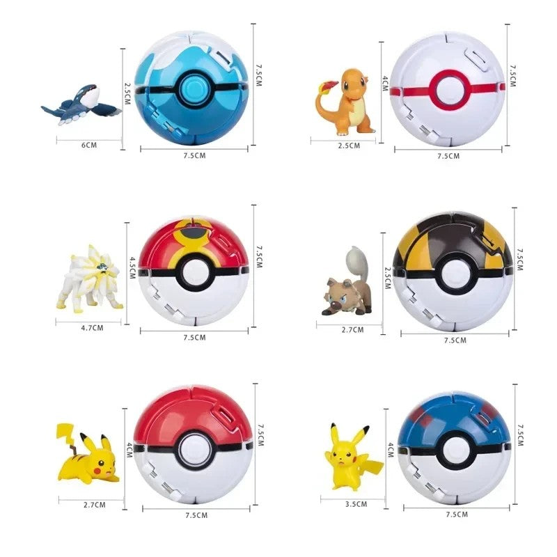 Pokebola com figura Pokémon colecionável