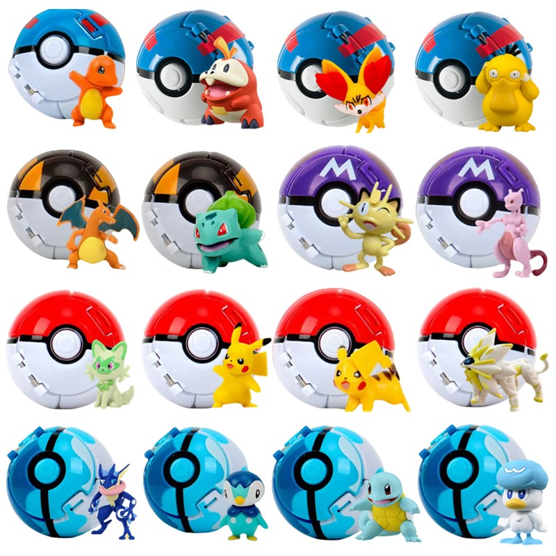 Pokebola com figura Pokémon colecionável