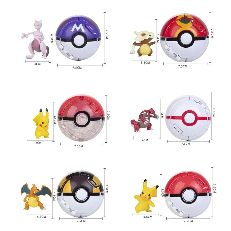 Pokebola com figura Pokémon colecionável