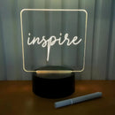 Luminária Lousa De Mesa Com Led e Caneta