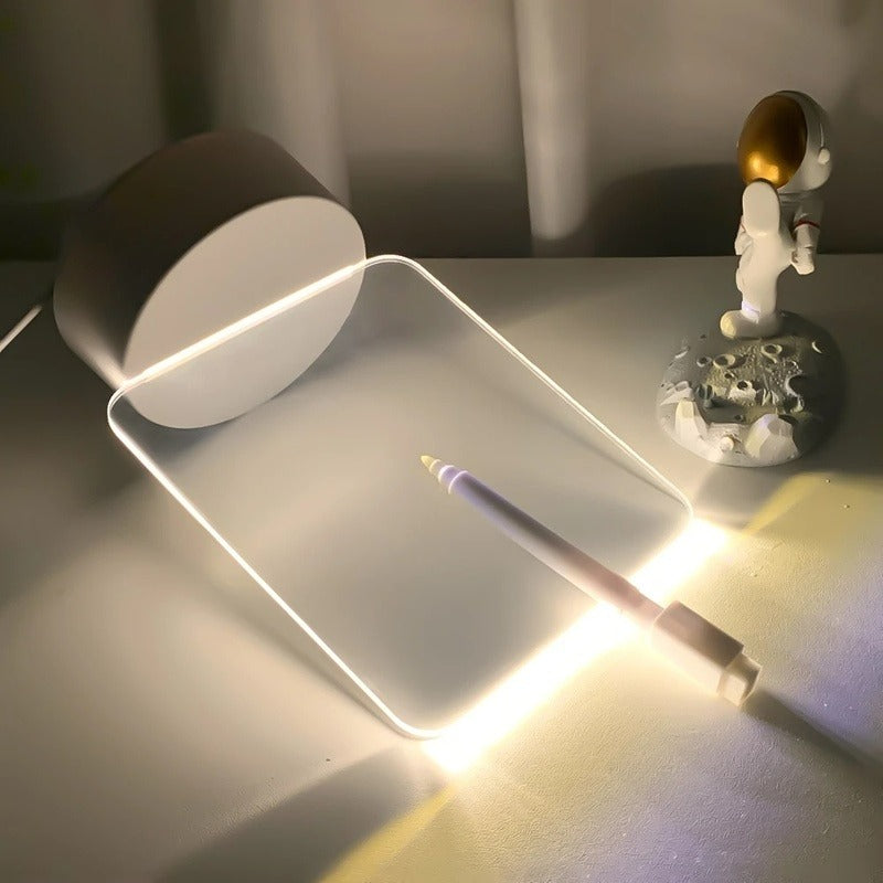 Luminária Lousa De Mesa Com Led e Caneta