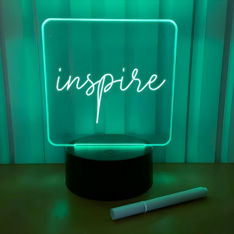 Luminária Lousa De Mesa Com Led e Caneta