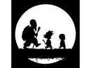 Placa Decorativa Dragon Ball: Goku, Kuririn e Kame