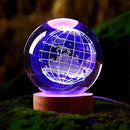 Luminária De Mesa Bola De Cristal 3D LED RGB