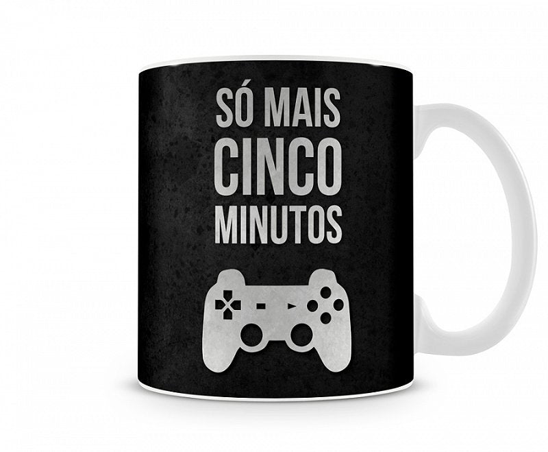 Caneca Gamer Só Mais 5 Minutos