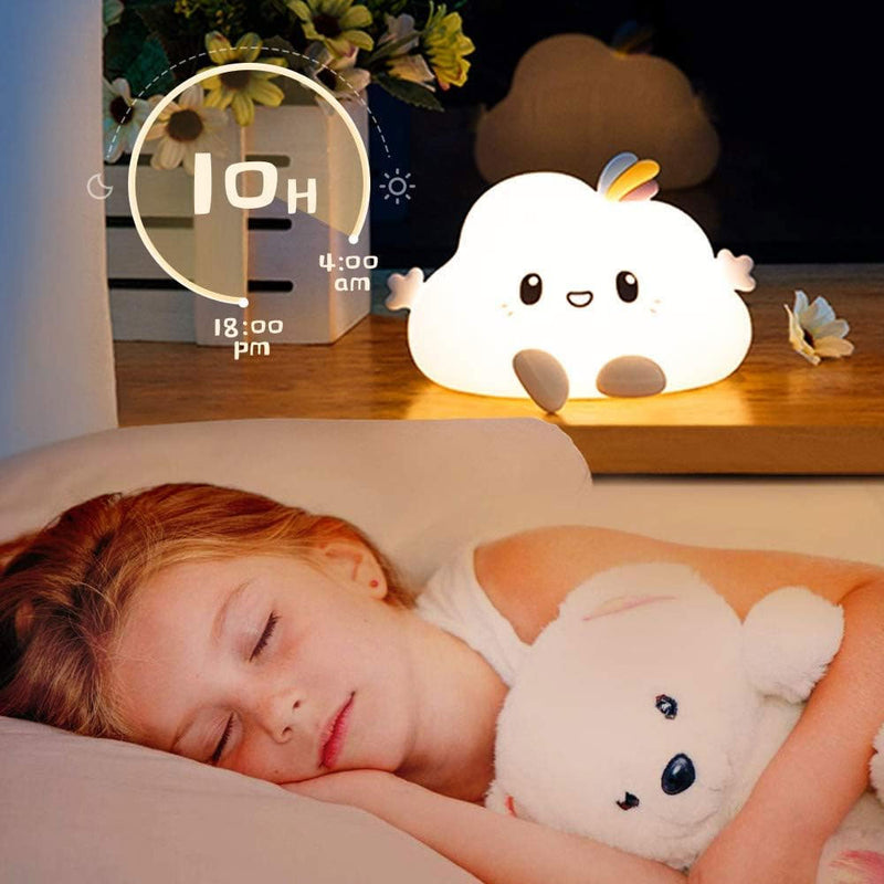 Luminária Touch Luz Noturna Nuvem de Silicone LED